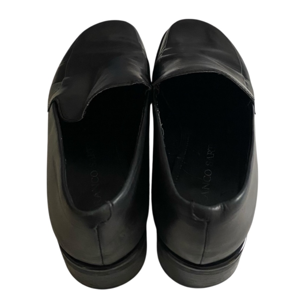 Franco Sarto L-Bocca Loafer Leather Slip-On Black Women's Size 7.5 Goth Grunge - Picture 7 of 12